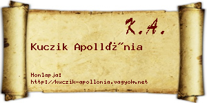 Kuczik Apollónia névjegykártya